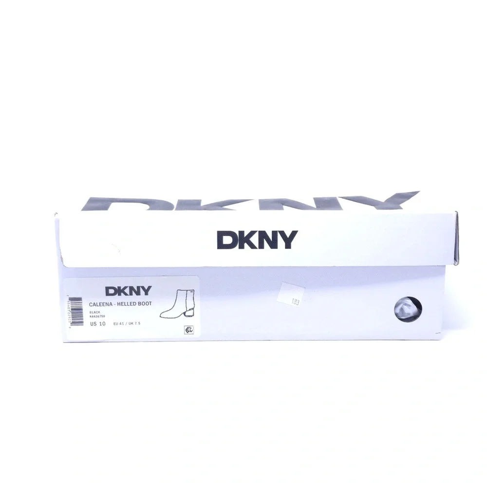 Dkny Caleena Helled 64MM Faux Leather Ankle Boots, Black - Picture 12 of 12